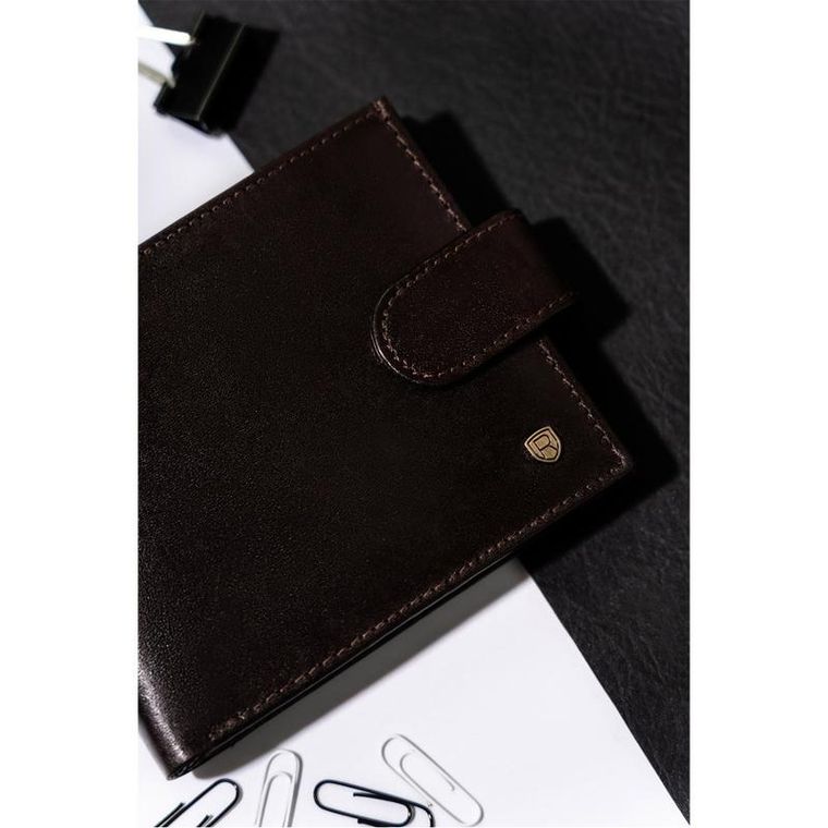 Portfel, czarny, skórzany, Rovicky