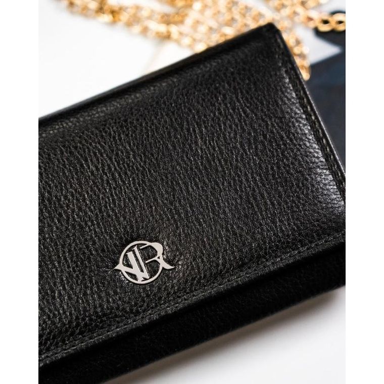 Portfel, czarny, skórzany, Rovicky