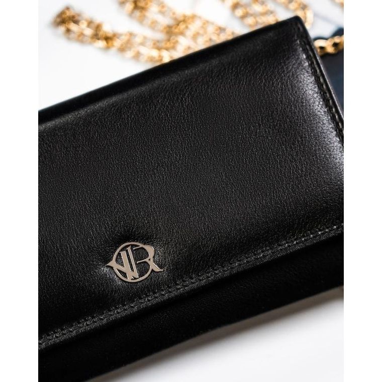 Portfel, czarny, skórzany, Rovicky