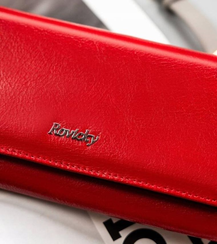 Portfel, czerwony, RFID, Rovicky