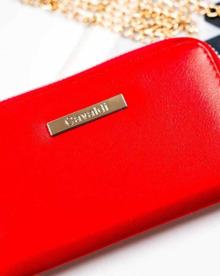Portfel, czerwony, skóra eklogiczna, Cavaldi