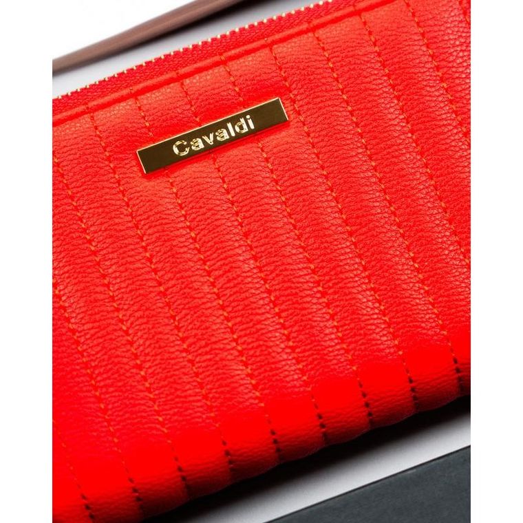 Portfel, czerwony, skóra ekologiczna, 4U Cavaldi