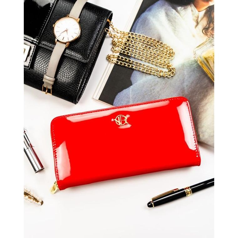 Portfel, czerwony, skóra ekologiczna, Rovicky