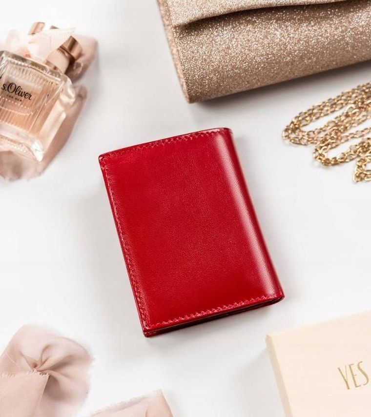 Portfel, czerwony, skórzany, Peterson