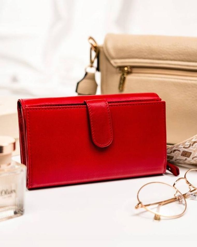 Portfel, czerwony, skórzany, Peterson