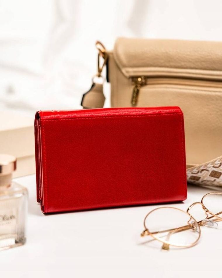 Portfel, czerwony, skórzany, Rovicky