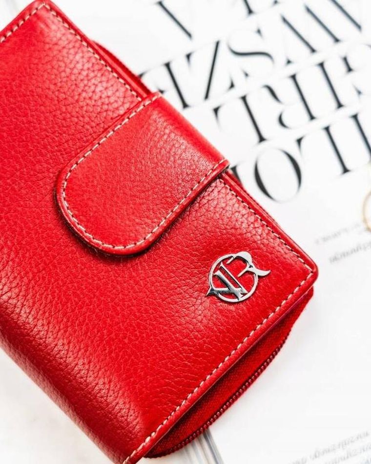 Portfel, czerwony, skórzany, Rovicky