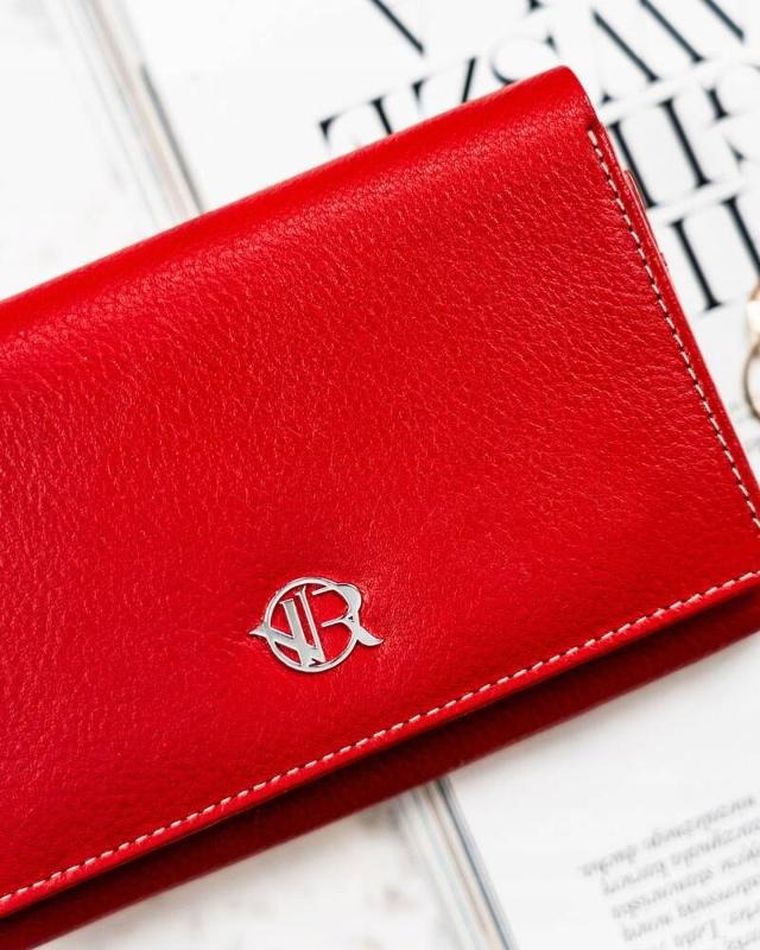 Portfel, czerwony, skórzany, Rovicky