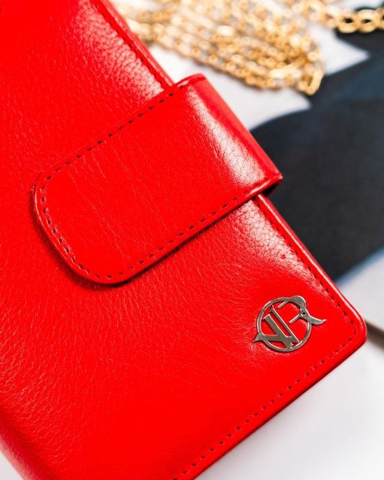 Portfel, czerwony, skórzany, Rovicky