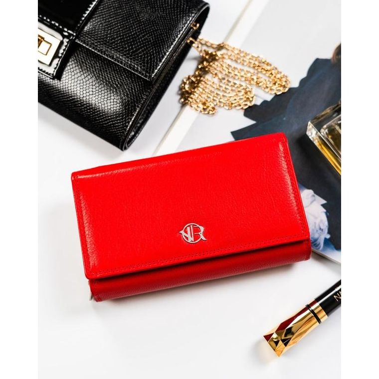 Portfel, czerwony, skórzany, Rovicky