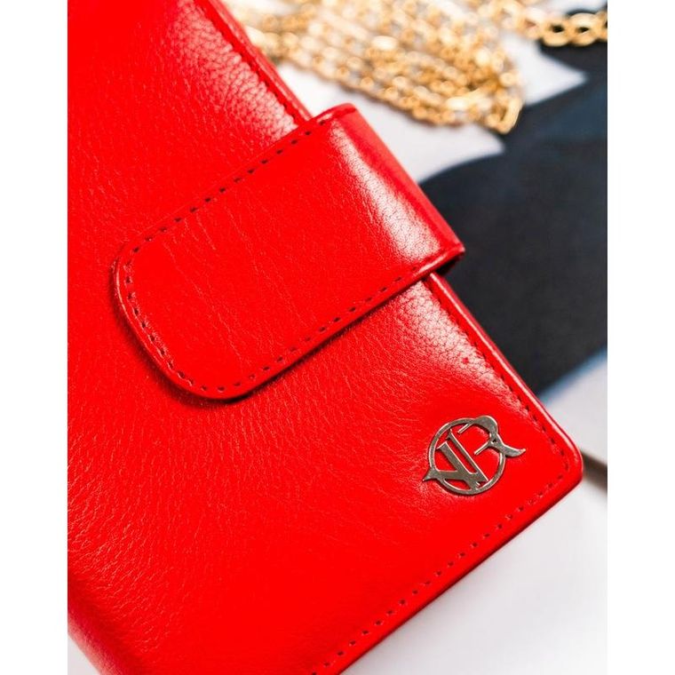 Portfel, czerwony, skórzany, Rovicky