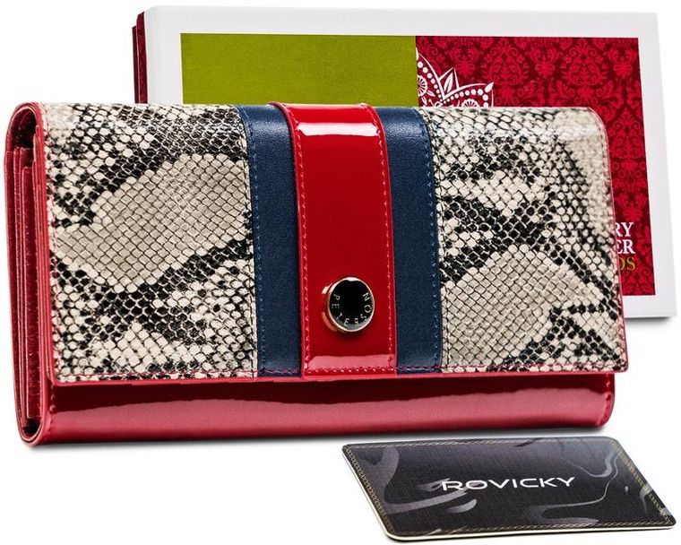 Portfel damski, wężowy wzór, Peterson