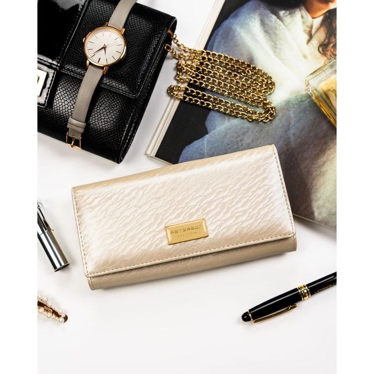 Portfel, ecru, Peterson