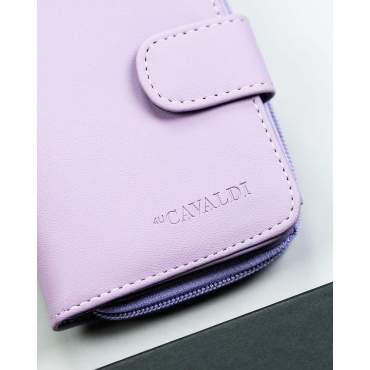 Portfel, fioletowy, skóra ekologiczna, 4U Cavaldi
