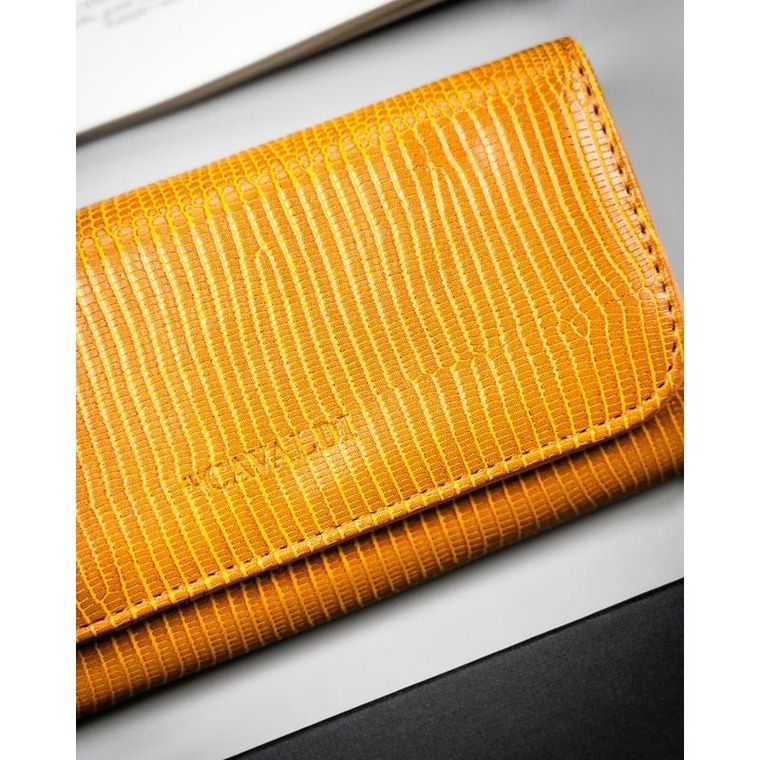 Portfel, jasnobrązowy, skóra ekologiczna, 4U Cavaldi