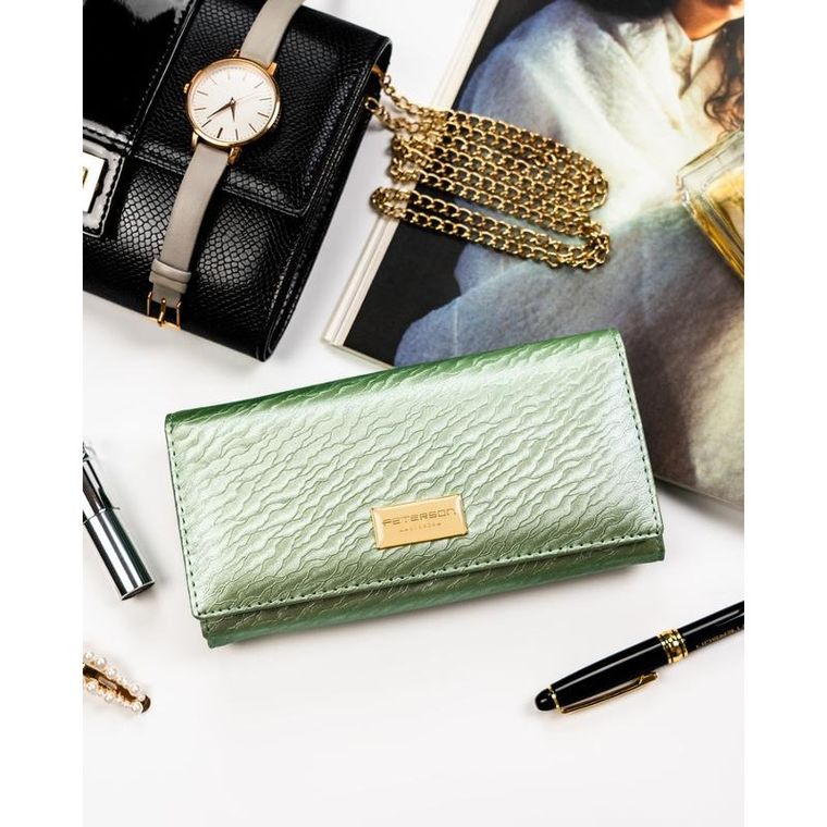 Portfel, jasnozielony, Peterson