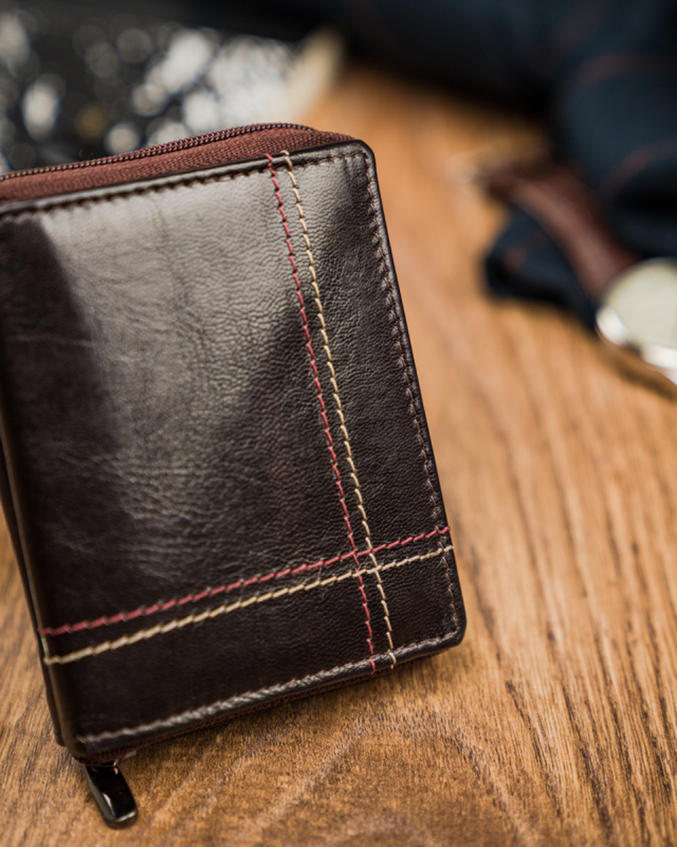 Portfel męski, skórzany na karty, Always Wild