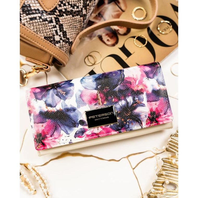 Portfel, mix, skóra naturalna i ekologiczna, Peterson
