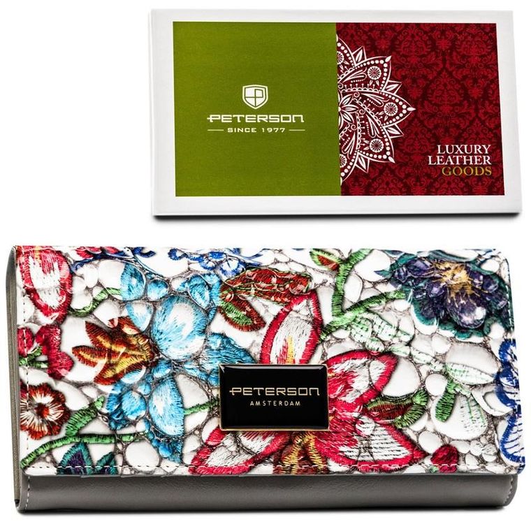 Portfel, mix, skórzany, Peterson