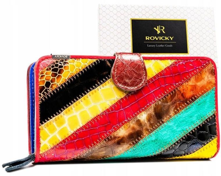 Portfel, mix, skórzany, Rovicky