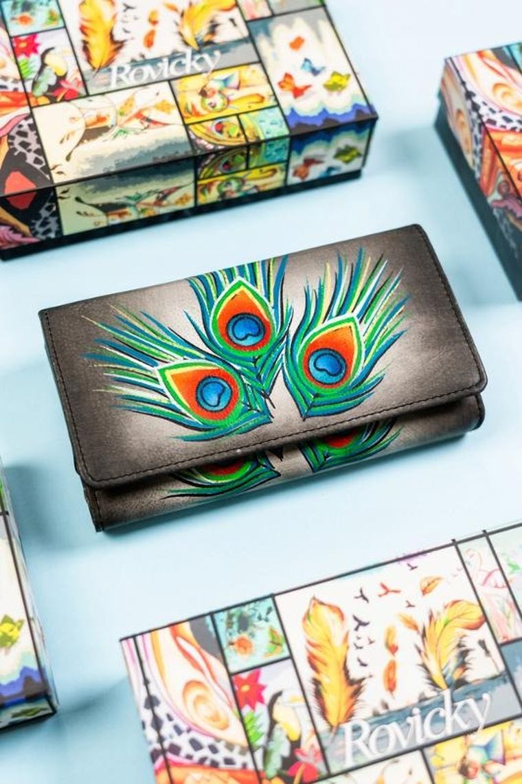 Portfel, mix, skórzany, Rovicky