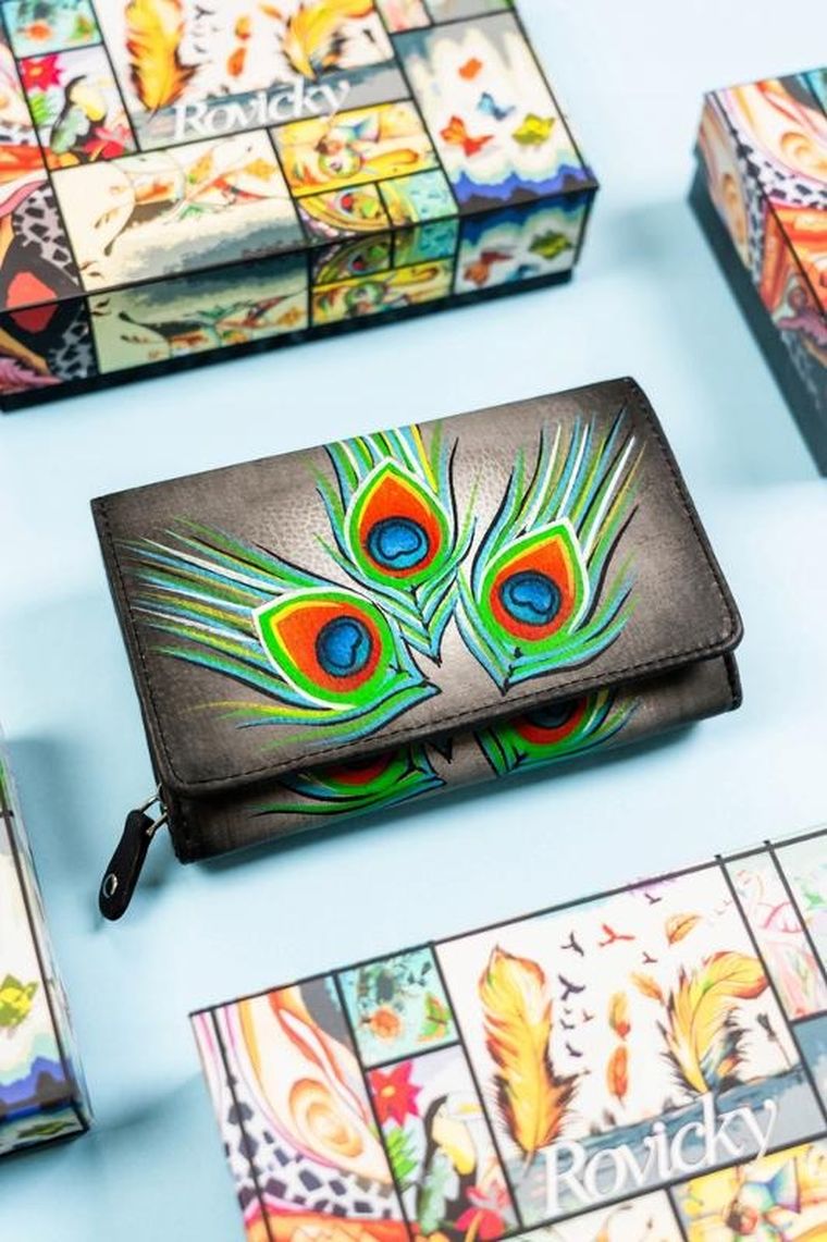 Portfel, mix, skórzany, Rovicky