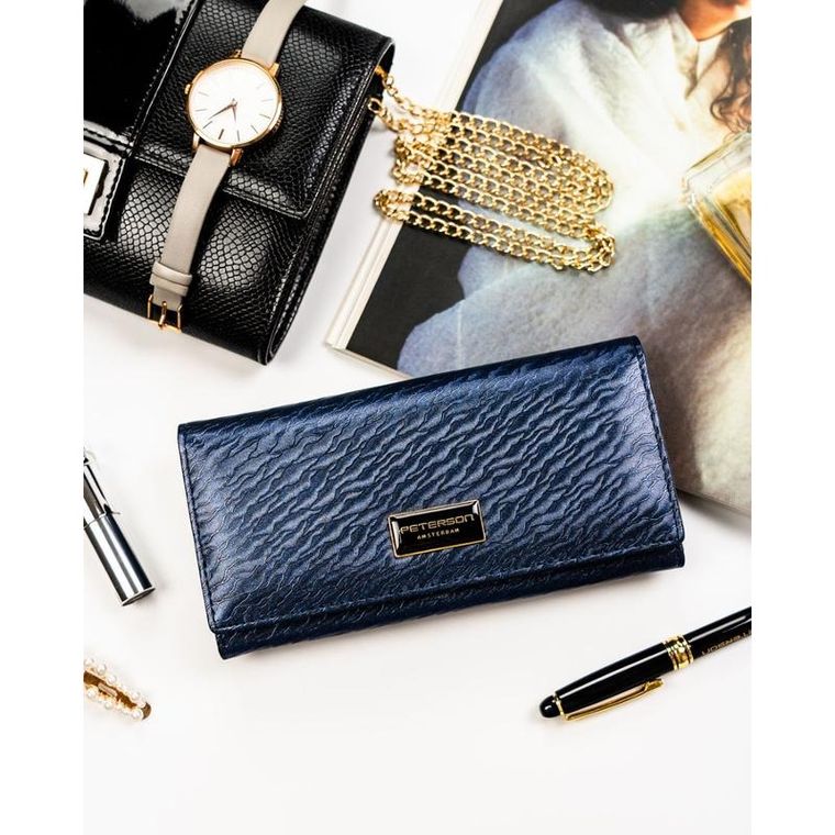 Portfel, niebieski, Peterson