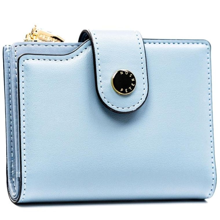 Portfel, niebieski, skóra ekologiczna, Peterson