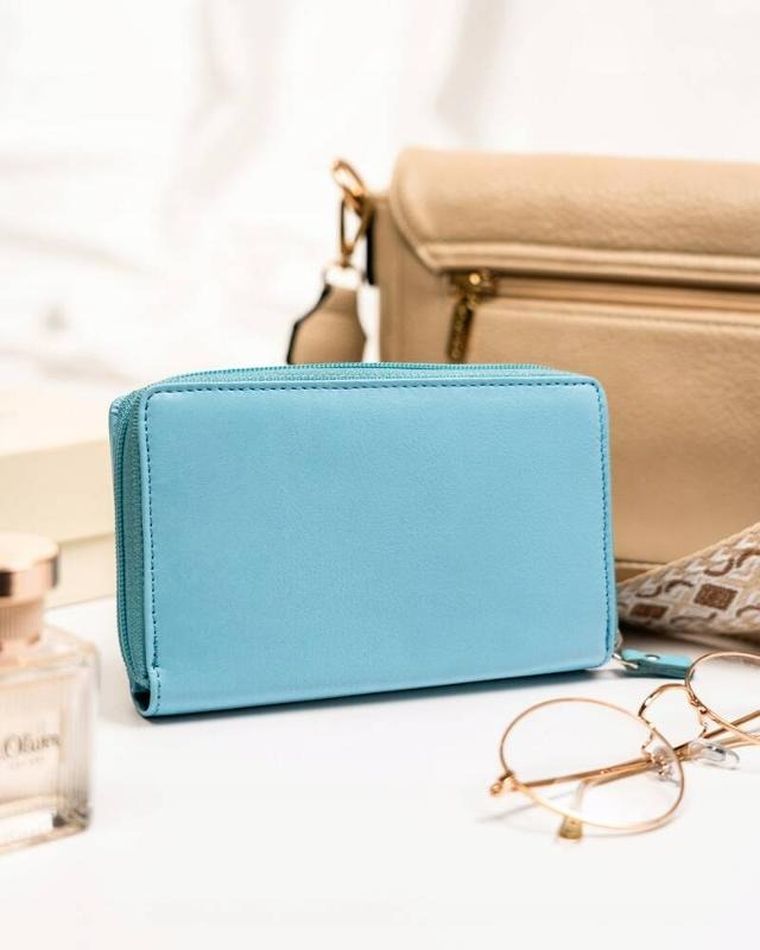 Portfel, niebieski, skórzany, Peterson