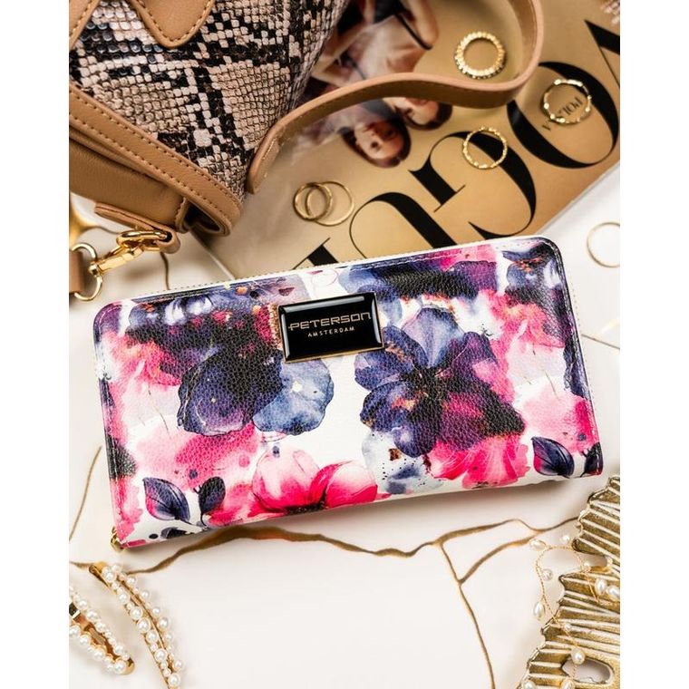 Portfel-piórnik, mix, skóra naturalna i ekologiczna, Peterson