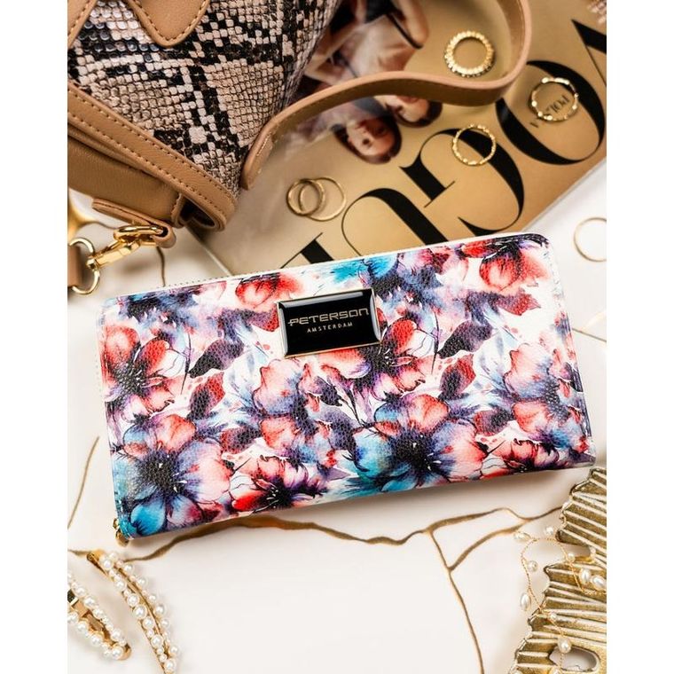 Portfel-piórnik, mix, skóra naturalna i ekologiczna, Peterson