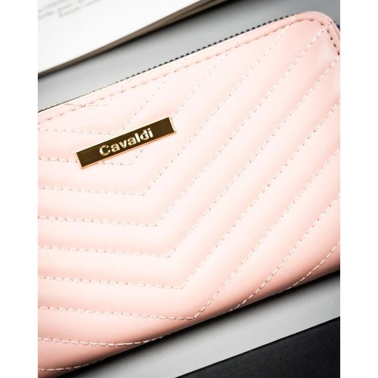 Portfel, różowy, skóra ekologiczna, 4U Cavaldi