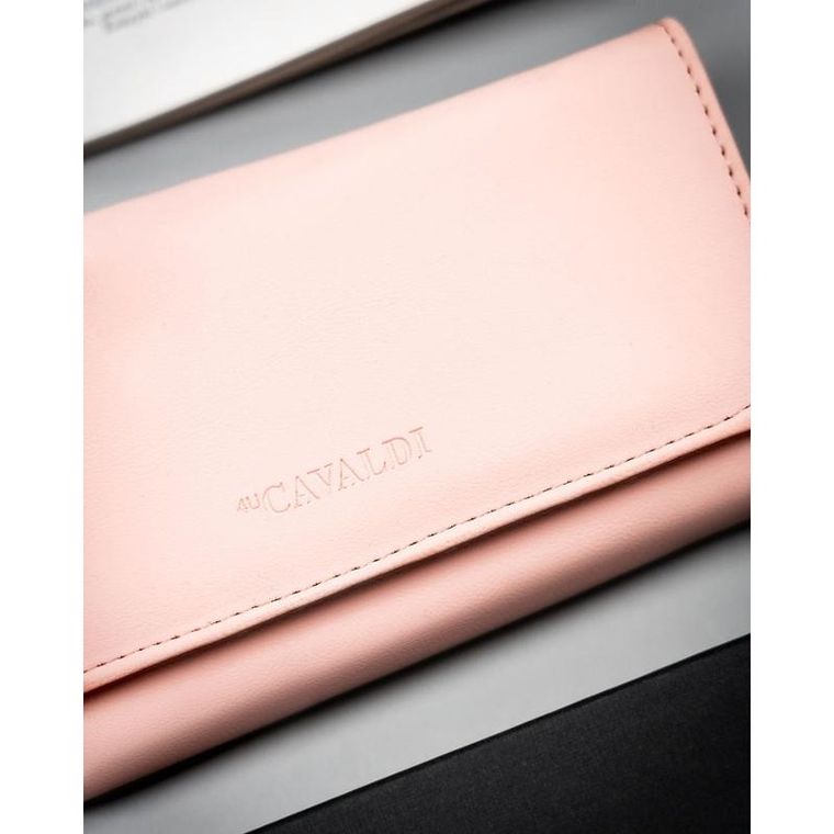 Portfel, różowy, skóra ekologiczna, 4U Cavaldi