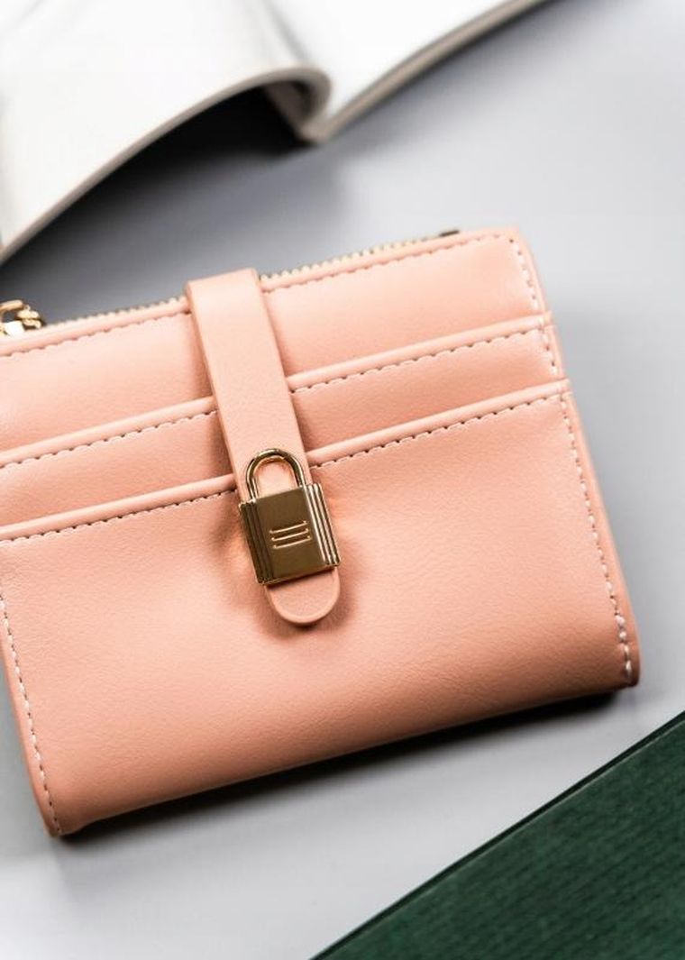 Portfel, różowy, skóra ekologiczna, Cavaldi