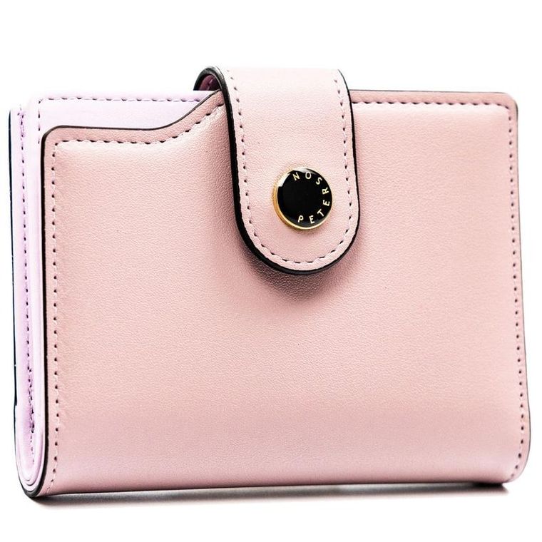 Portfel, różowy, skóra ekologiczna, RFID, Peterson