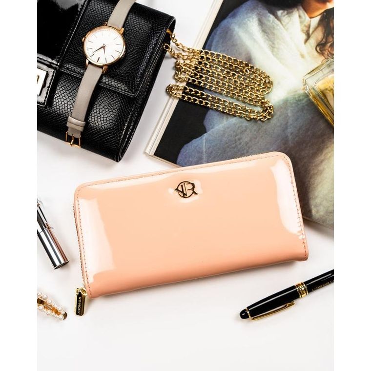 Portfel, różowy, skóra ekologiczna, Rovicky