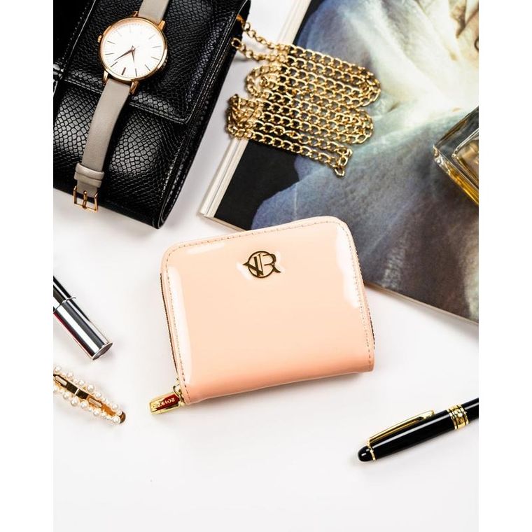 Portfel, różowy, skóra ekologiczna, Rovicky