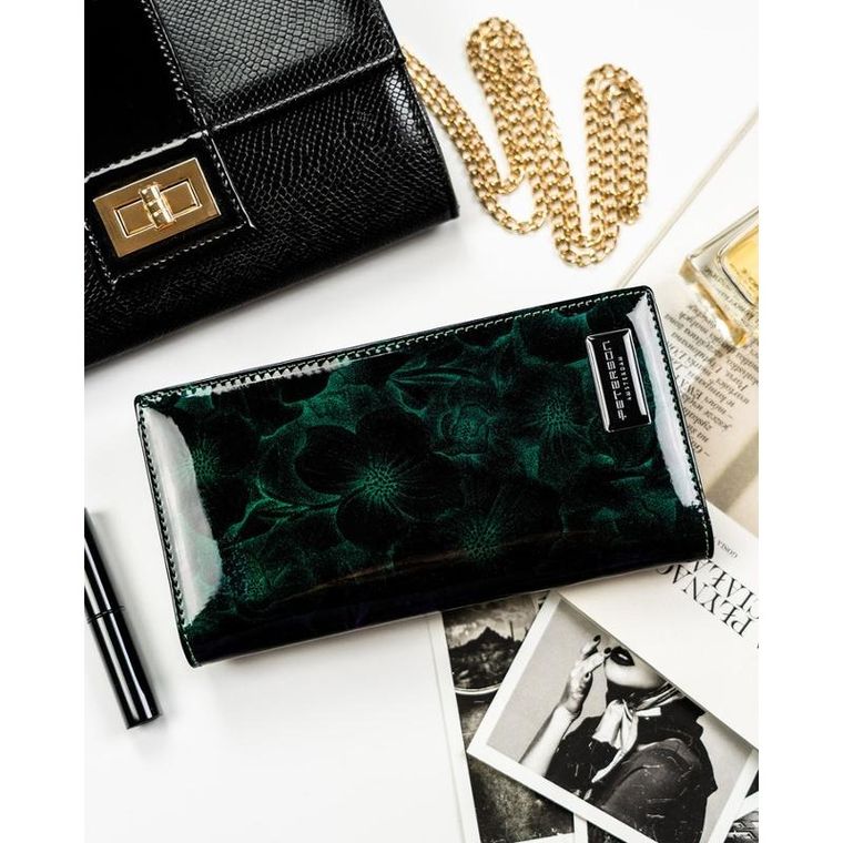 Portfel, zielony, RFID, Peterson