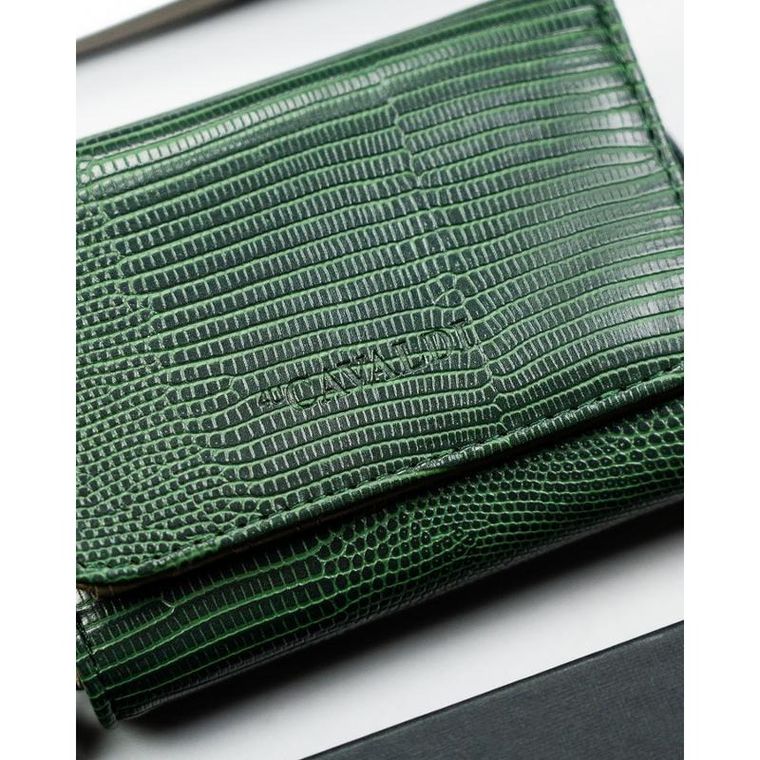Portfel, zielony, skóra ekologiczna, 4U Cavaldi