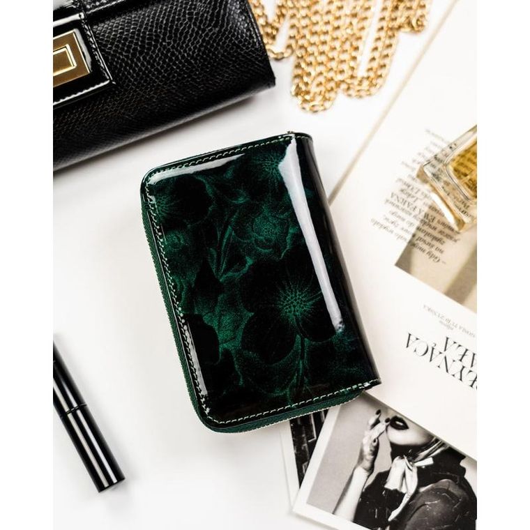 Portfel, zielony, skóra naturalna i ekologiczna, Peterson