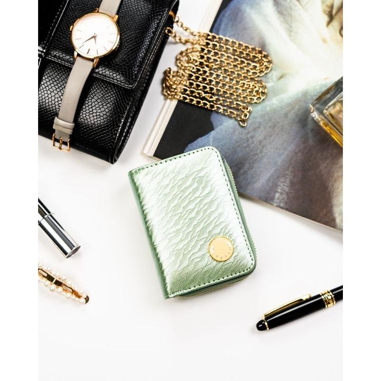 Portfel, zielony, skóra naturalna i ekologiczna, Peterson
