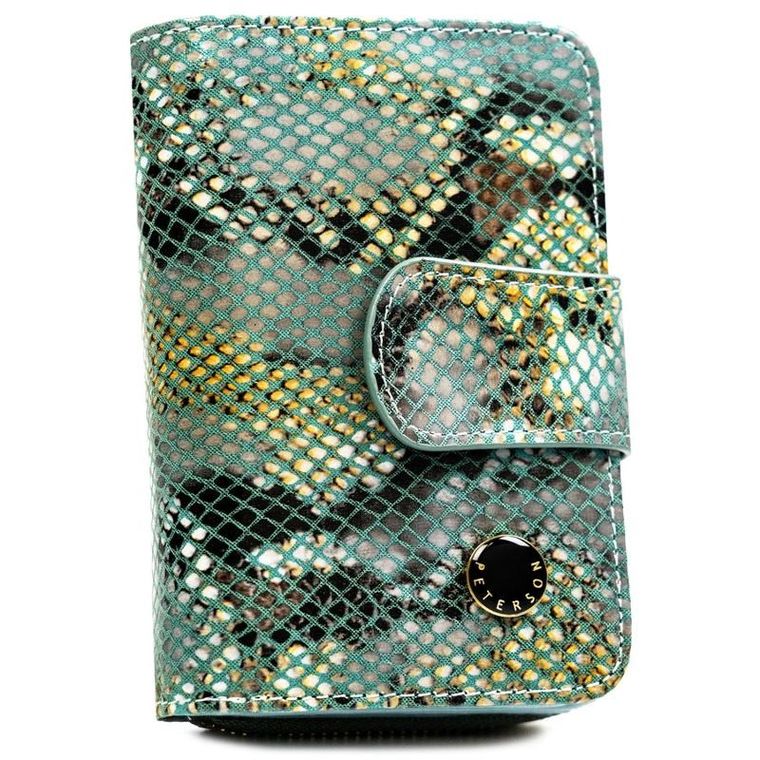 Portfel, zielony, skórzany, Petereson