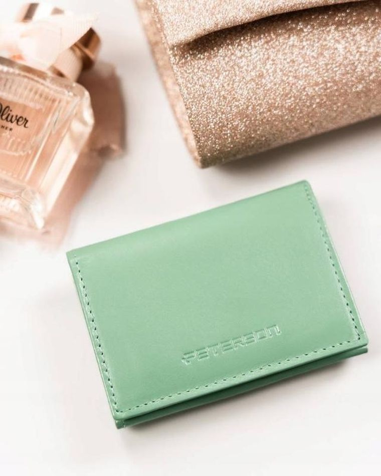 Portfel, zielony, skórzany, Peterson