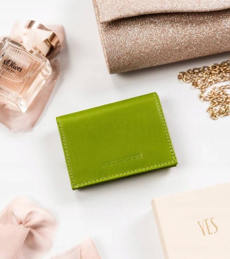 Portfel, zielony, skórzany, Peterson