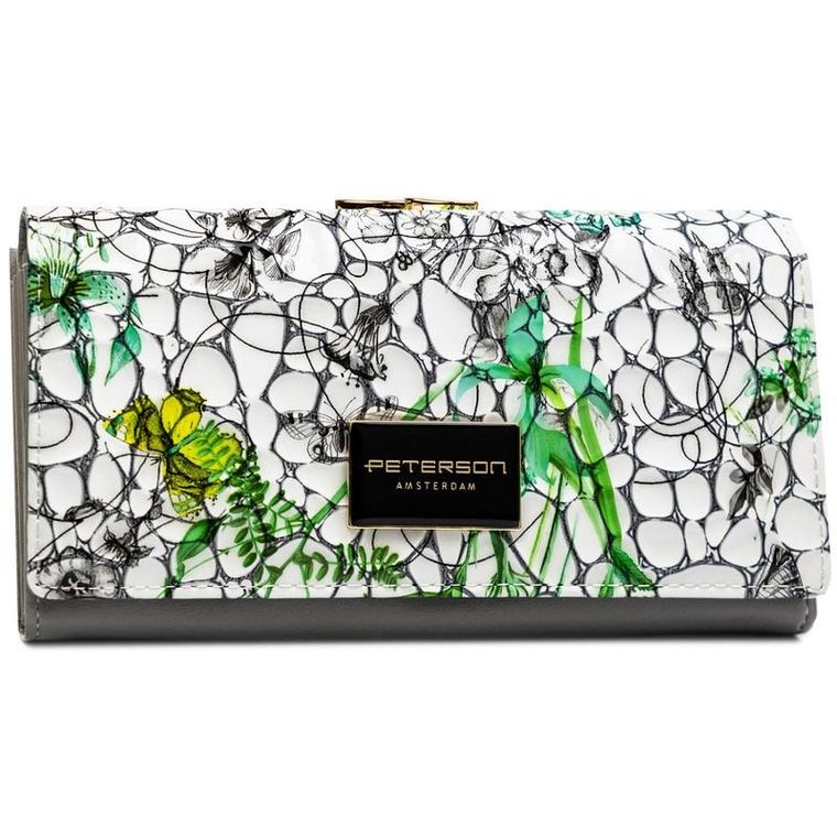 Portfel, zielony, skórzany, Peterson