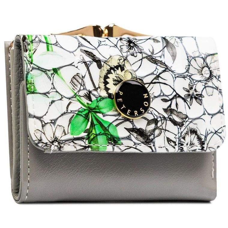 Portfel, zielony, skórzany, Peterson