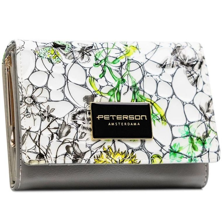 Portfel, zielony, skórzany, Peterson