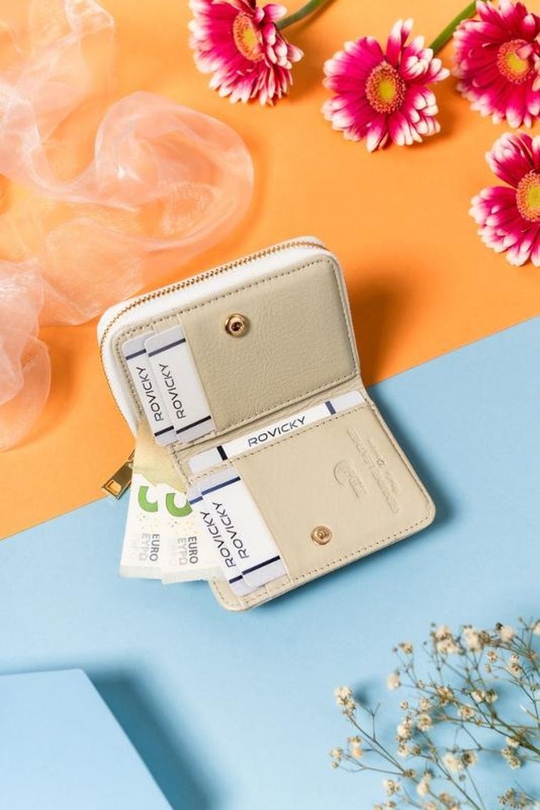 Portfel, złoty, skórzany, Lorenti