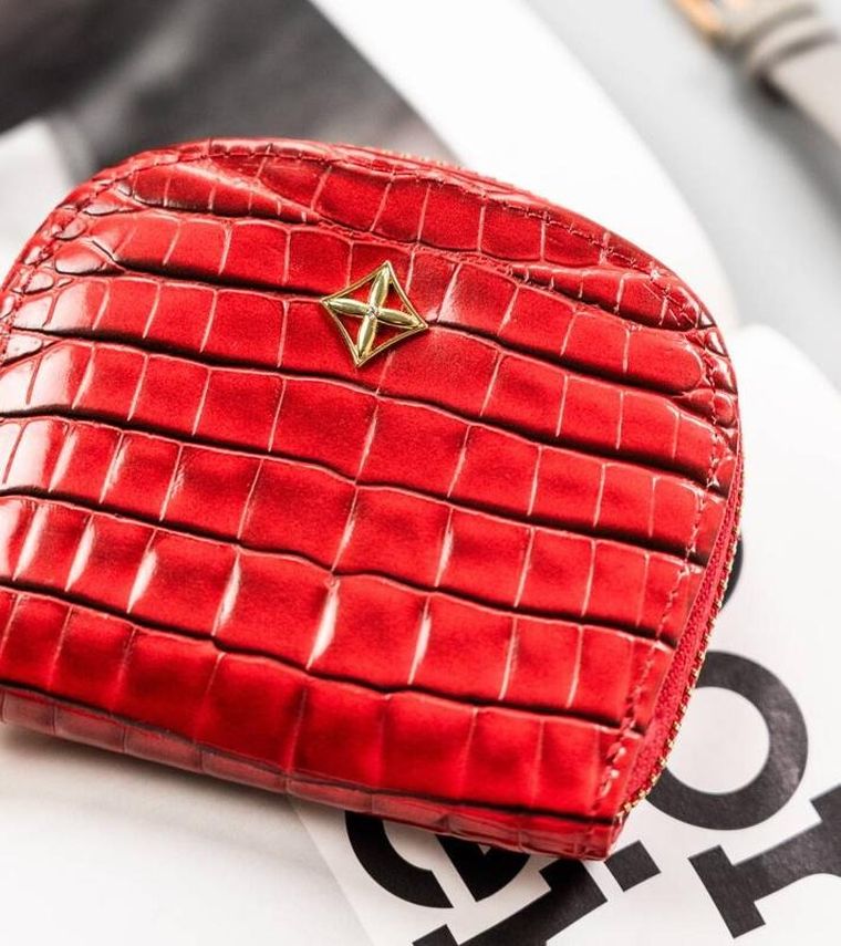 Portmonetka, czerwona, Milano Design