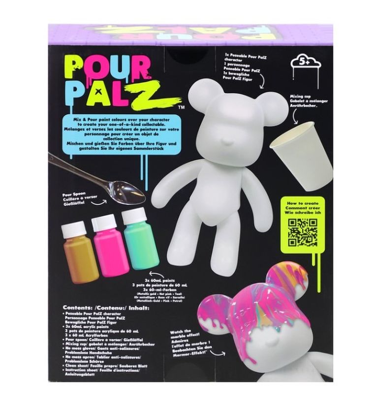 Pour Palz, miś do artystycznego malowania, jagodowa eksplozja